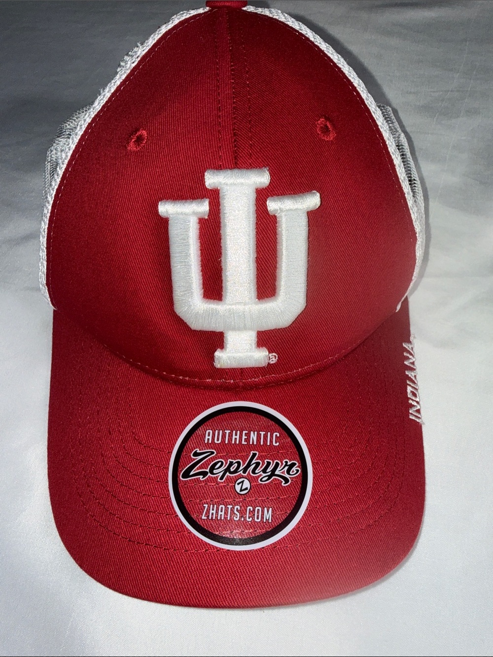 Zephyr Red and White Indiana IU Trucker Hat